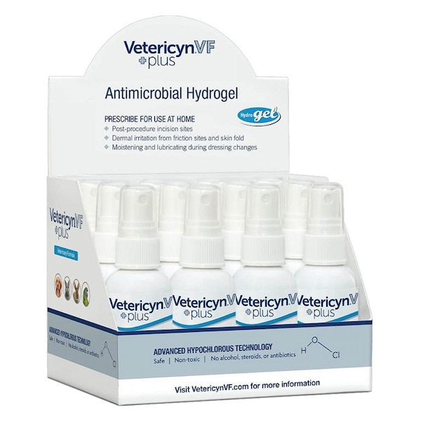 Vetericyn Plus VF, Veterinary Formula, Hydrogel Dispensing Kit, Twelve 2oz Spray Bottles, 12PK 95248 - main